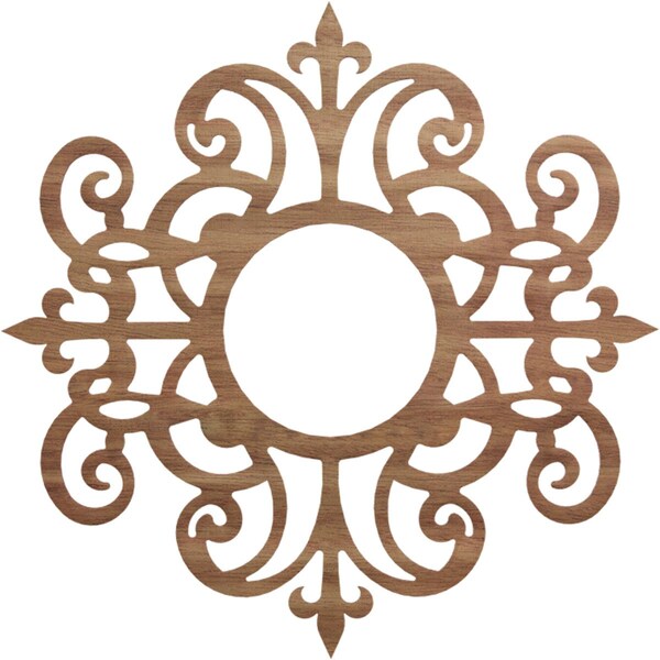 Ekena Millwork Dijon Wood Fretwork Pierced Ceiling Medallion, Walnut, 40"OD x 13"ID x 1/4"T CMWP40X40X0250DIWA - main